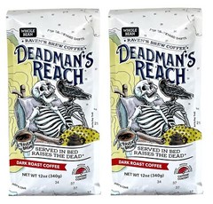 High Caffeine Coffee Dark Roast Whole Bean “ Deadman’s Reach 2pack Of 12oz