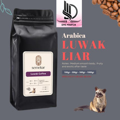 Authentic Luwak Coffee Arabica Gayo 100% Wild Civet Whole Beans Coffee Roasted