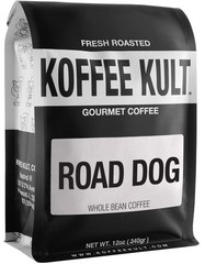 Koffee Kult Road Dog Dark Roast Coffee Beans whole bean, 12oz