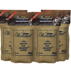 Wallenford’s 100% Blue Mountain Roasted Whole Bean Coffee – 16oz – Pack of 4