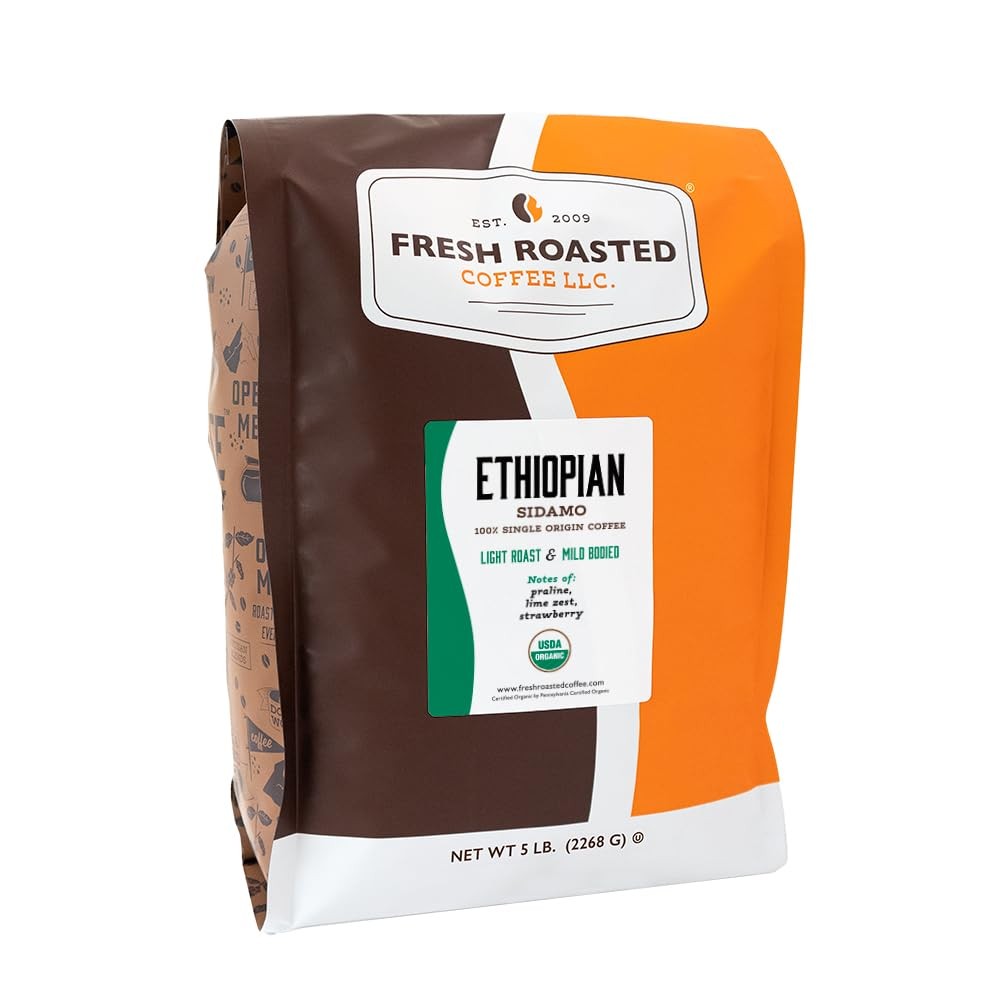 , Organic Ethiopian Sidamo Natural | USDA Organic, 100% Single Origin, Kosher…