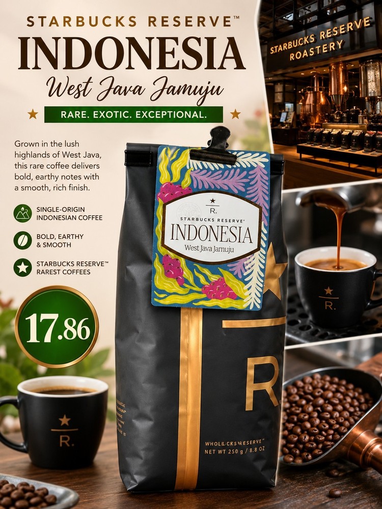 Starbucks Reserve Indonesia west java jamuju Whole Bean Coffee 8.8oz