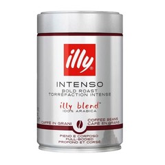 illy Intenso Whole Bean Coffee in Tin 100% Arabica Dark Roast 250g – PACK OF 6