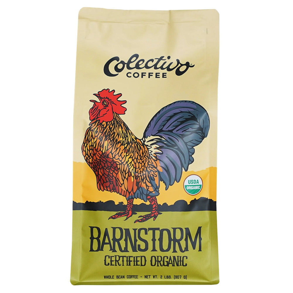 Colectivo Coffee Barnstorm, Medium Roast, Organic, Whole Bean, 2 lbs