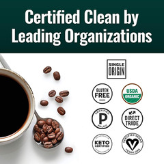 – Organic Clean Coffee Dark, Mold & Mycotoxin Free, Lab Tested for Toxins & P…