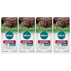 EXCELSO Indonesia Coffee Sumatera Mandheling 200g Pack of 4 Whole Bean or Ground