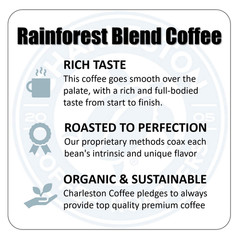 | Specialty Organic Whole Bean Coffee | Hand Picked, Premium Slow Roast | (Rainf