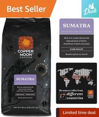 Whole Bean Dark Roast Sumatra Coffee – 5 Lb for Bold Flavor Lovers