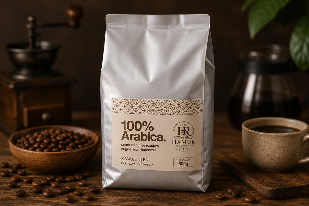 Kawah Ijen Arabica Coffee Beans Fresh Roasted Indonesian Specialty Coffee 1kg