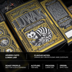 Sakha Roastery Gayo Aceh Wild Luwak (Civet) Arabica Coffee Roast Beans Espresso