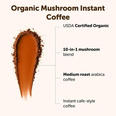 14 oz Certified Organic Instant Mushroom Coffee with Lion’s Mane & Reishi Blend