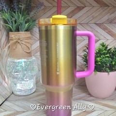 NWT Starbucks X Stanley 2024 PVD Metallic Gold Gradient Quencher 40 oz Tumbler