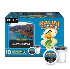 Kauai Coffee DARK Roast NA PALI COAST 10 Single Serve k-Cups Keurig 4.2 Oz. 6 Pk