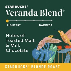 Starbucks Whole Coffee Beans, Blonde Roast Hot 12 Ounce (Pack of 1)
