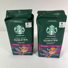 Starbucks Single-Origin Sumatra Dark Roast Whole Bean Arabica Coffee Lot (2x)