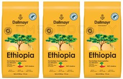 3 DALLMAYR ETHIOPIA Coffee Beans Top-Quality 100% Arabica 500g 17.6oz