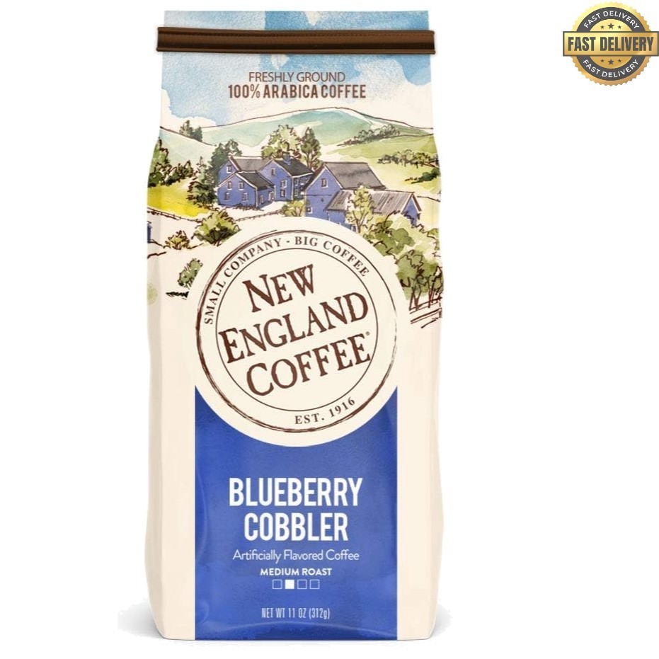 11oz Bag of Kosher Blueberry Cobbler Medium Roast Ground Coffee – Gluten Free