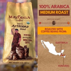 Mayorga Organic Coffee 2lb Artesano Blend – Medium Roast Whole Bean Coffee