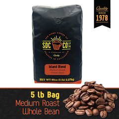 Island Blend Medium Roast Whole Bean 5-Pound Bag