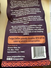 Twiga Ethiopian Yirgacheffe Coffee Beans – Organic Medium – Best By 06/20/2026