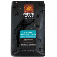 Copper Moon Hawaiian Hazelnut Blend Medium Roast Coffee Whole Bean 32oz.