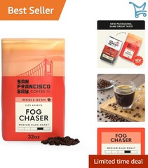 Whole Bean Coffee Medium Dark Roast Fog Chaser 2 lb Sustainable Kosher