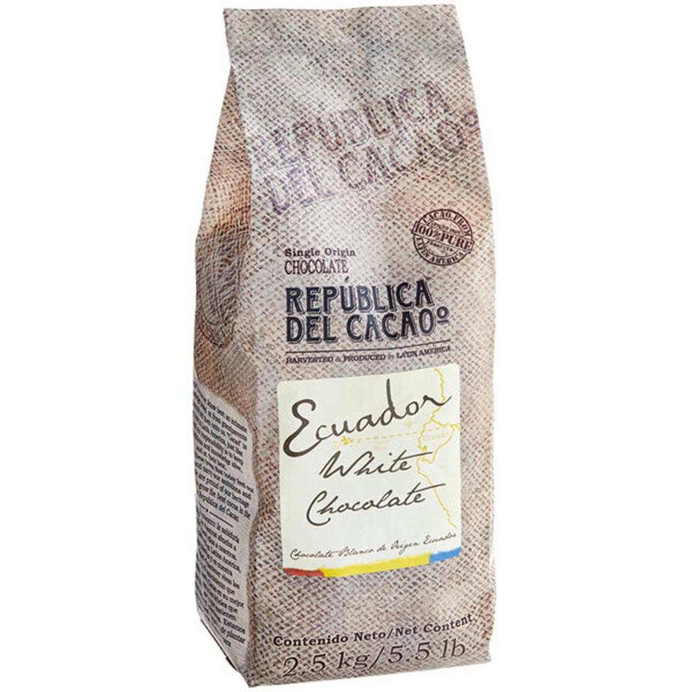 Republica del Cacao Ecuador 31% White Chocolate Couverture 5.5 lb. – 4/Pieces