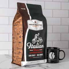 Italian Roast Whole Bean Coffee 5lb Dark Roast Bittersweet OU Kosher