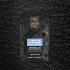 Copper Moon Medium Roast Whole Bean Coffee Tropical Coconut Blend 2 Lb