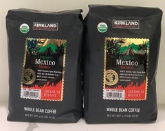 2 X Kirkland Signature Organic Mexico Medium Roast Whole Bean Coffee, 32 Oz-5/27