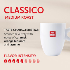 Illy Classico Whole Bean Coffee, Medium Roast, Classic Roast with Notes of Caram