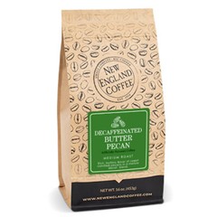NEW ENGLAND COFFEE BUTTER PECAN DECAF WHOLE BEAN COFFEE 16OZ