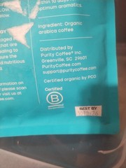 Purity Coffee Flow USDA Organic Medium Roast Whole Bean 12oz