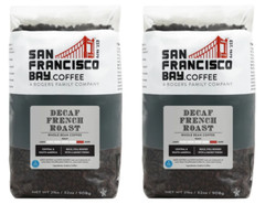 San Francisco Bay Decaf French Roast Whole Bean Coffee 2 Lb, 2-Pack