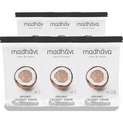 Unrefined Organic Coconut Sugar Madhava 16 Ounce Coffee Oz 6 Pack