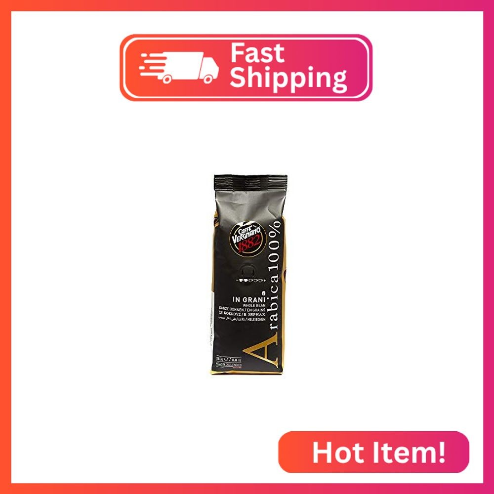 Caffe Vergnano 100% Arabica Coffee Beans Medium Roast – 8.8 Oz. – 250g