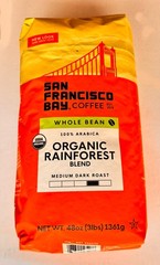 3 lbs, San Francisco Bay Organic Rainforest Blend Whole Bean Coffee, ( 1361 g )