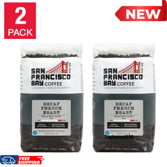 San Francisco Bay Decaf French Dark Roast Whole Bean Coffee 2 Lb, 2-Pack