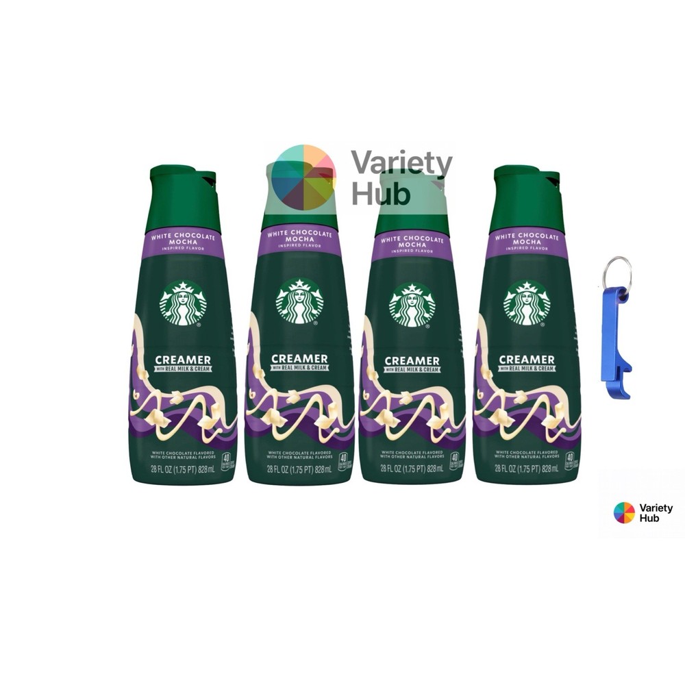 Starbucks White Chocolate Mocha 4 Pack With Keychain Gift/ Free Shipping NEW