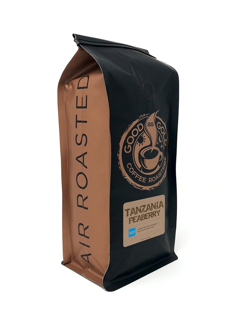 Tanzania Peaberry Coffee – Good As Gold 12 Ounce (Pack of 1), Brown