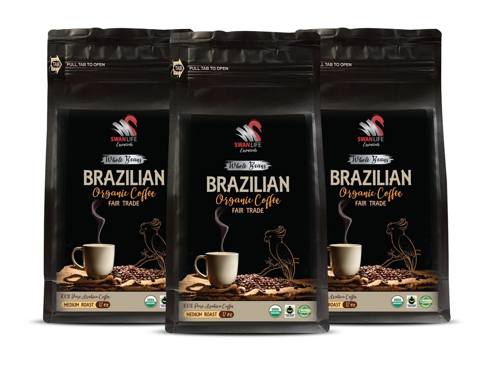 Eco-conscious coffee – BRAZILIAN WHOLE BEANS COFFEE ORGANIC – Brazilian 3 Packs