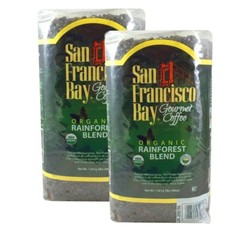 San Francisco Bay Organic Rainforest Blend Whole Bean Coffee 3 lbs, 2-pack