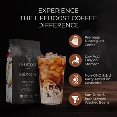 Lifeboost Coffee Midnight French Roast Bean – New ☕