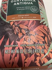 Starbucks Guatemala Antigua Whole Bean Medium Roast 100% Arabica BB:12/2026