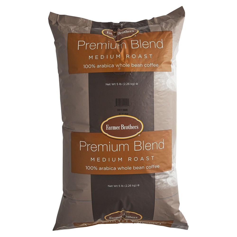 Farmer Brothers Blend 100% Arabica Whole Bean Coffee – 5 lb. Bag