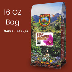 Java Planet Peru Organic Coffee Low Acid Mold Free Beans/Ground