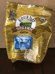 Gourmet Organic Coffee Rainforest Blend 100 Percent Arabica 2.25 Oz.