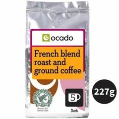 Ocado French Blend Roast & Ground Coffee – 227g (0.5 lbs)