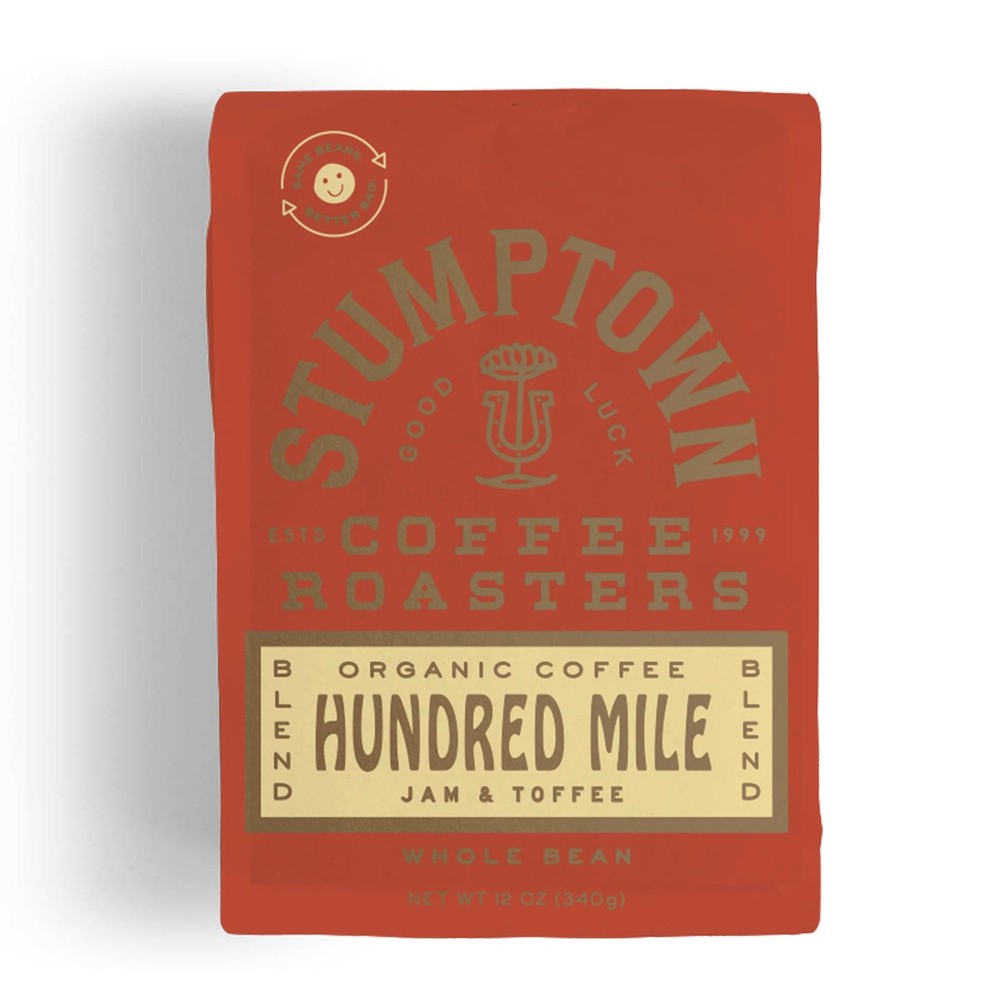 Stumptown Hundred Mile Organic Whole Bean Coffee 12 Ounce Breakfast Blend