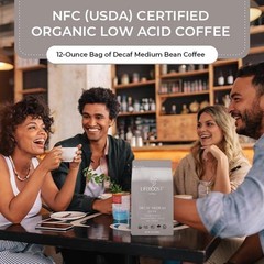 Medium Roast Swiss Water Decaf Whole Bean Coffee – Low Acid Organic Decaf Cof…
